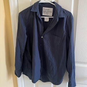 Frank and Eileen Navy Button Down Shirt